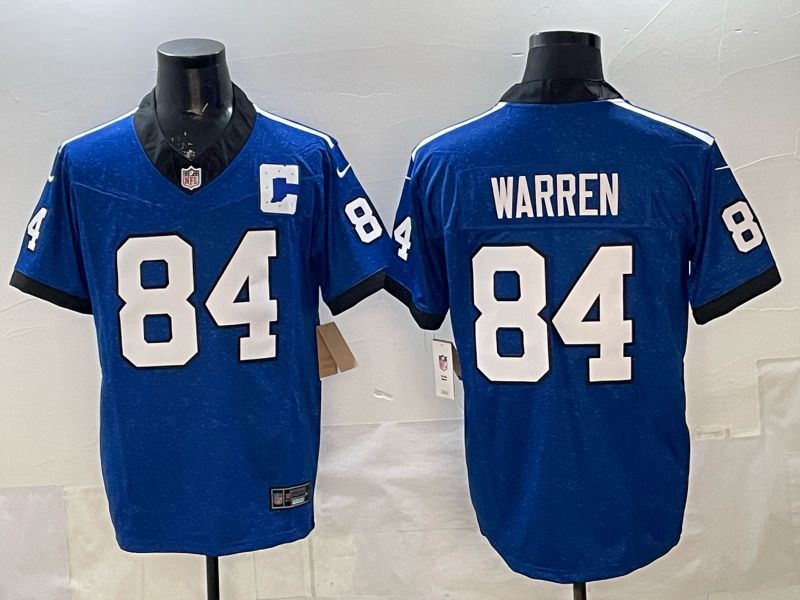 Men 2026 Indianapolis Colts #84 Warren blue Limited Nike NFL Jersey style 01